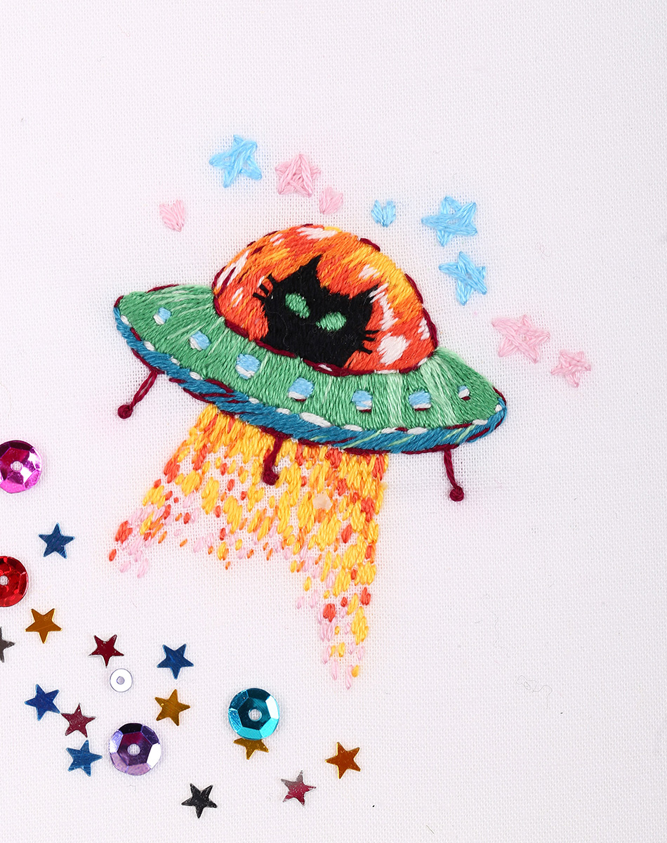 Набор для вышивания PANNA Живая картина JK-2203 Космический кот Фото 3.