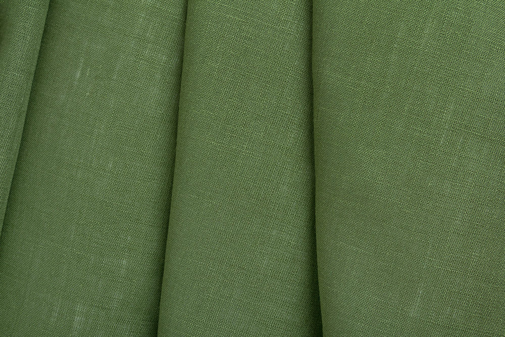 Блузочно-сорочечная 2С64 125±5 г/кв.м 50 см х 50 см 100% лён №370 зеленый Фото 1.