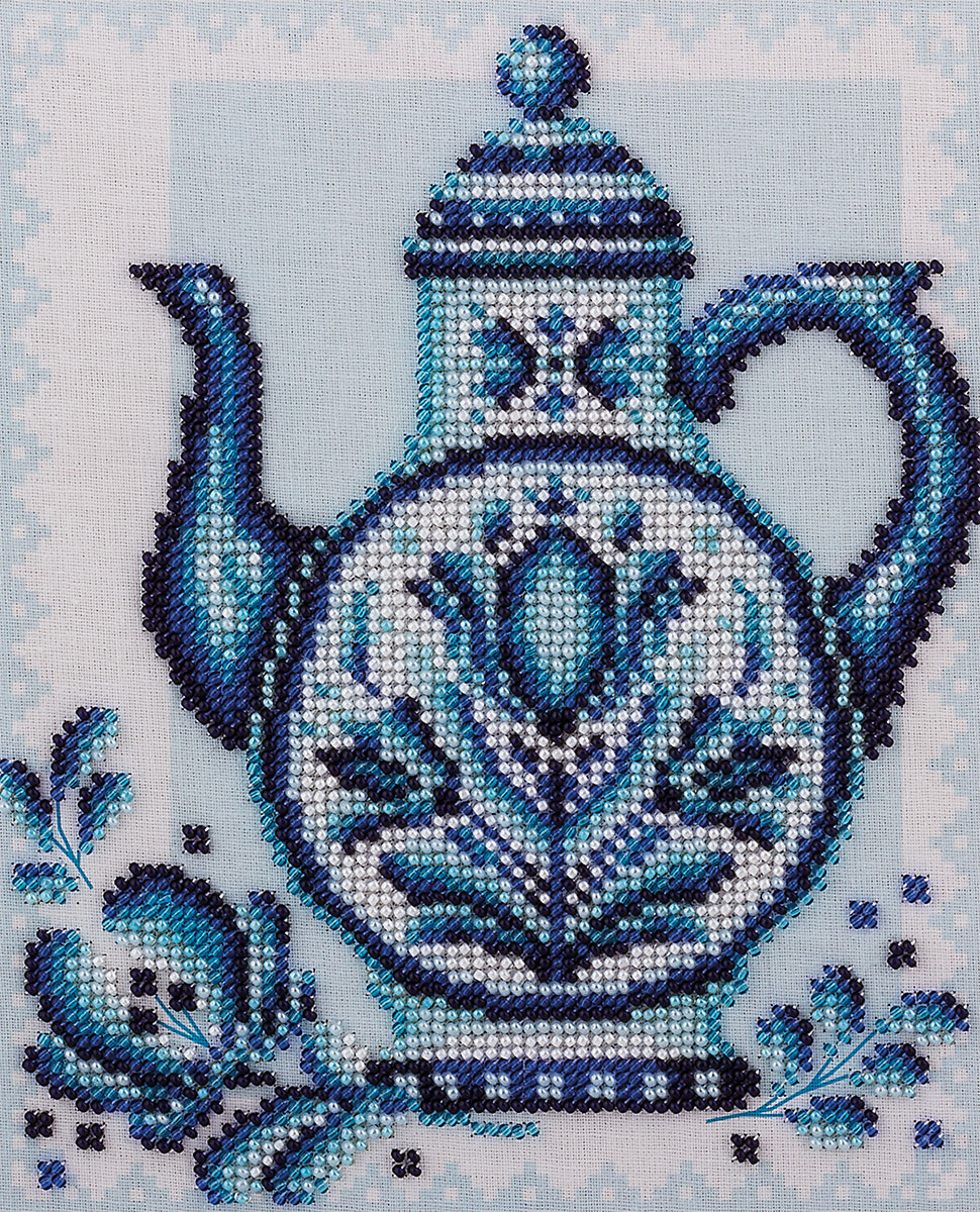 Klart набор для вышивания 8-159 Синие лепестки 18 х 21.5 см Фото 1.