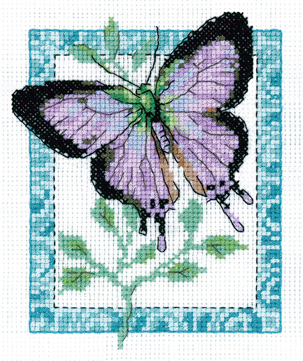 Набор для вышивания Panna Бабочка лиловая 