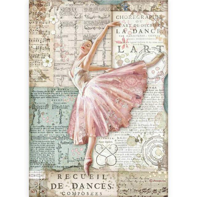 Stamperia Бумага рисовая DFSA4543 21 x 29.7 см Dancer / Танцовщица Фото 1.