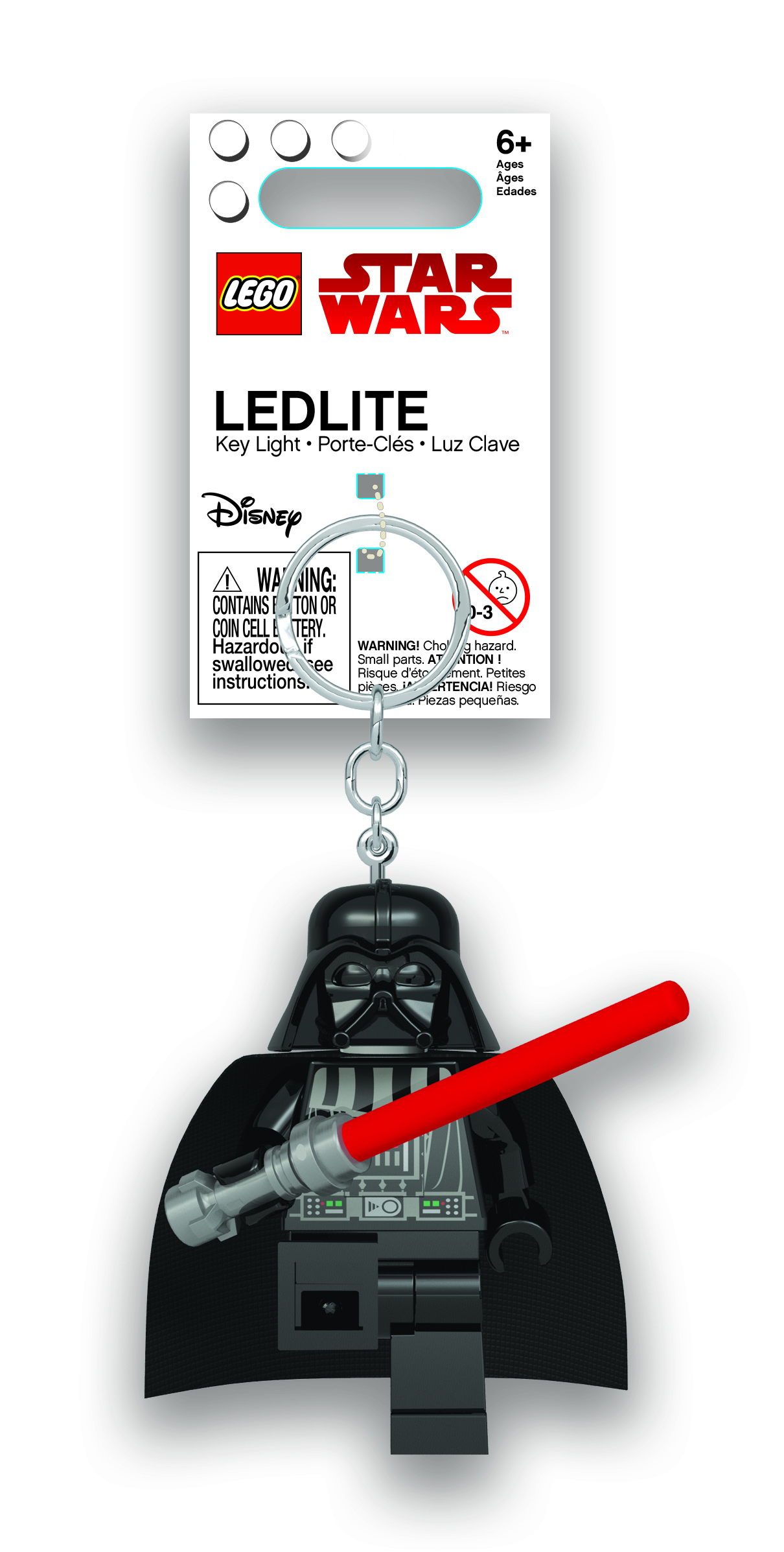 LEGO Star Wars Брелок-фонарик для ключей Darth Vader with Lightsaber 5 х 18 х 11 см LGL-KE121 Фото 2.
