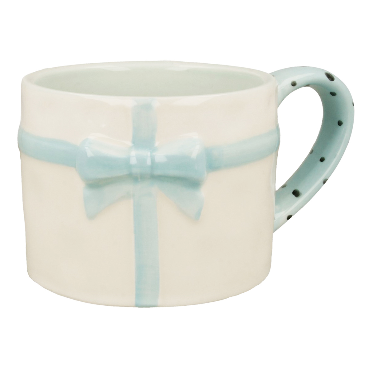 Посуда керамическая TALKEYOU GIFT CO LTD Кружка Gift bow 470 мл blue FC240046 Фото 1.