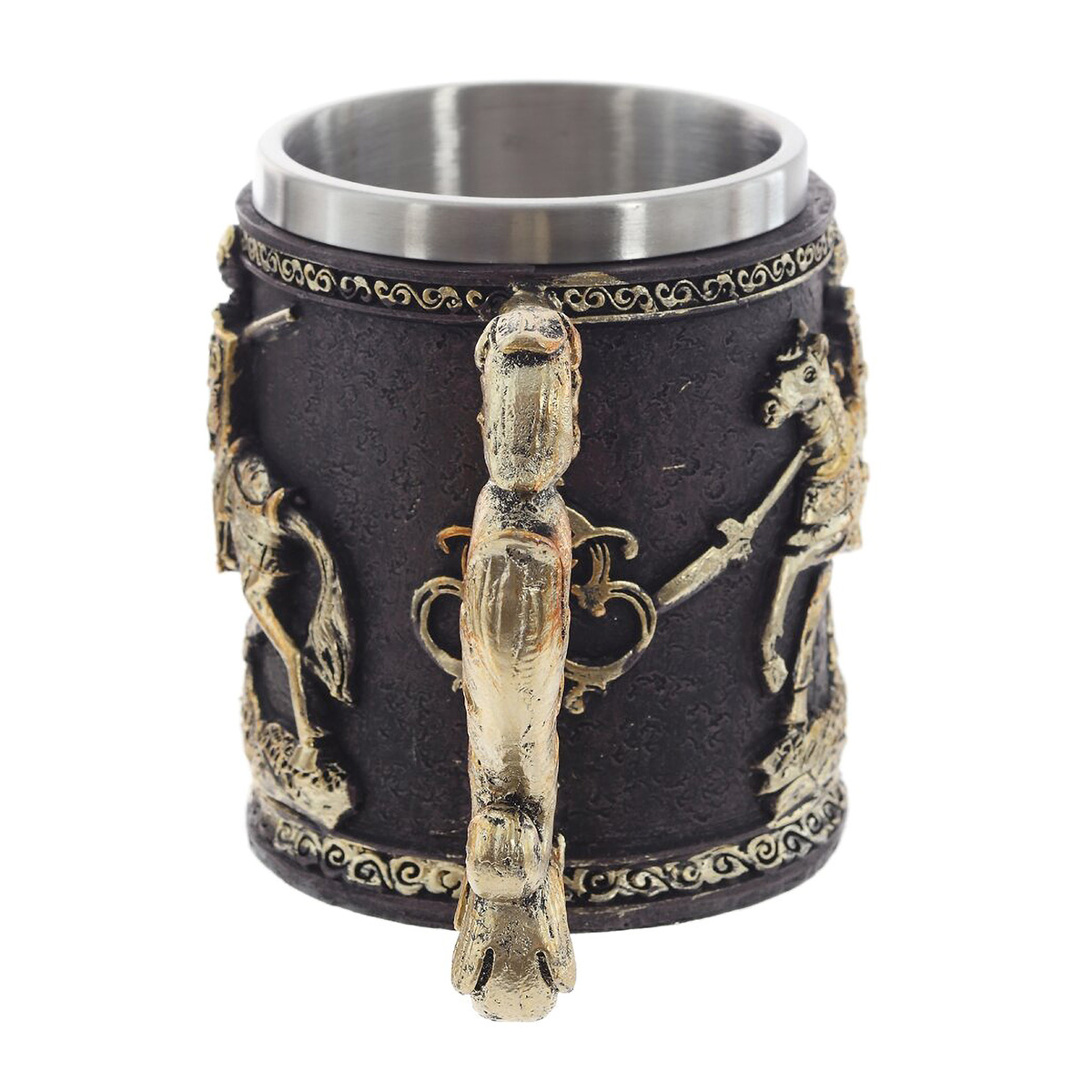 823575 Кружка Рыцарь на лошади 445 мл 15 х 10 х 11.5 см Черный, Золотой Фото 2.