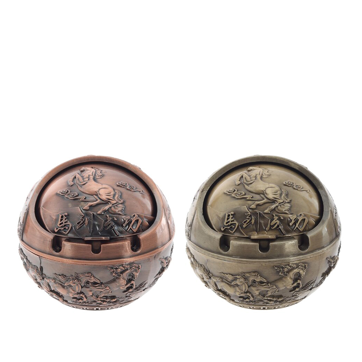 823593 Пепельница Лошадь 10.5 х 10.5 х 10 см Коричневый Фото 1.