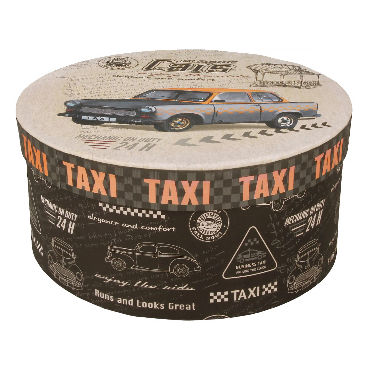 Grand Gift 245/1 Коробка картонная круглая 22 х 10 см большая ККБ 245/1 Фото 1.