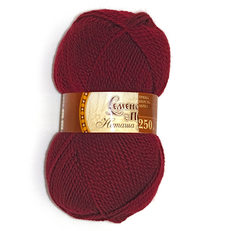 Пряжа Семеновская  МШФ _NatashaWool 95% шерсть, 5% акрил 100 г 250 м 0215 ; георгин Фото 2.