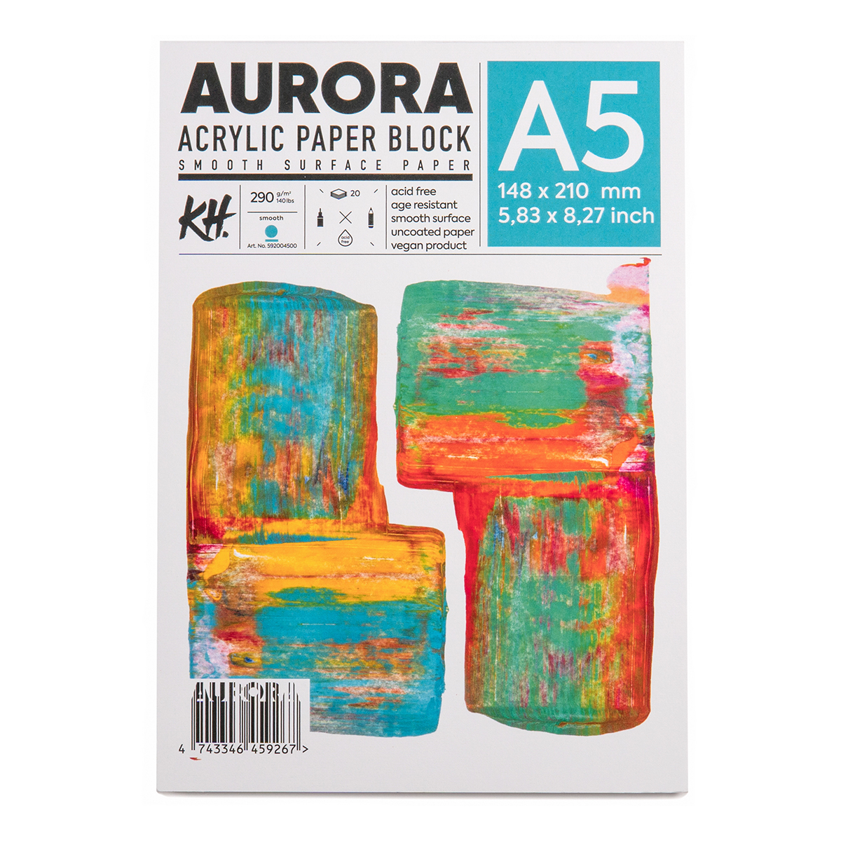 "AURORA" Блок бумаги для акрила 290 г/м2 A5 14.8 х 21 см склейка с ...