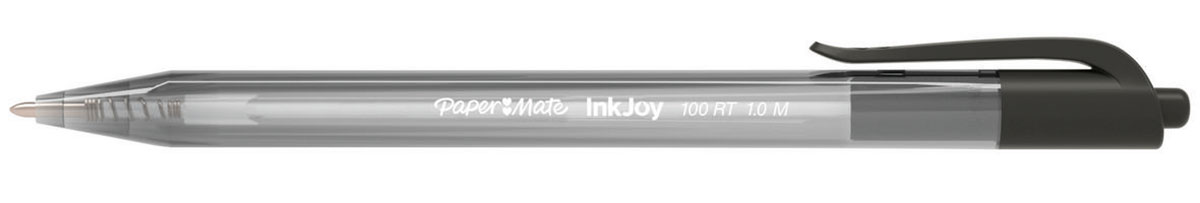 Paper Mate Ручка шариковая с кнопкой INKJOY 100 RT, толщина линии – средняя S0957030 черная Фото 1.
