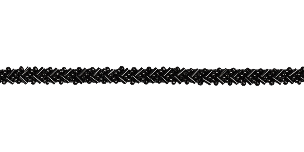 Лента декоративная Floranta Waxflower 7 мм №02 черный Фото 1.