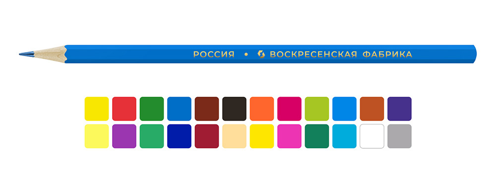 ВКФ Царевны TSR-CPM-6024 Набор цветных карандашей Царевны заточенный 24 цв. в металлической коробке Фото 2.