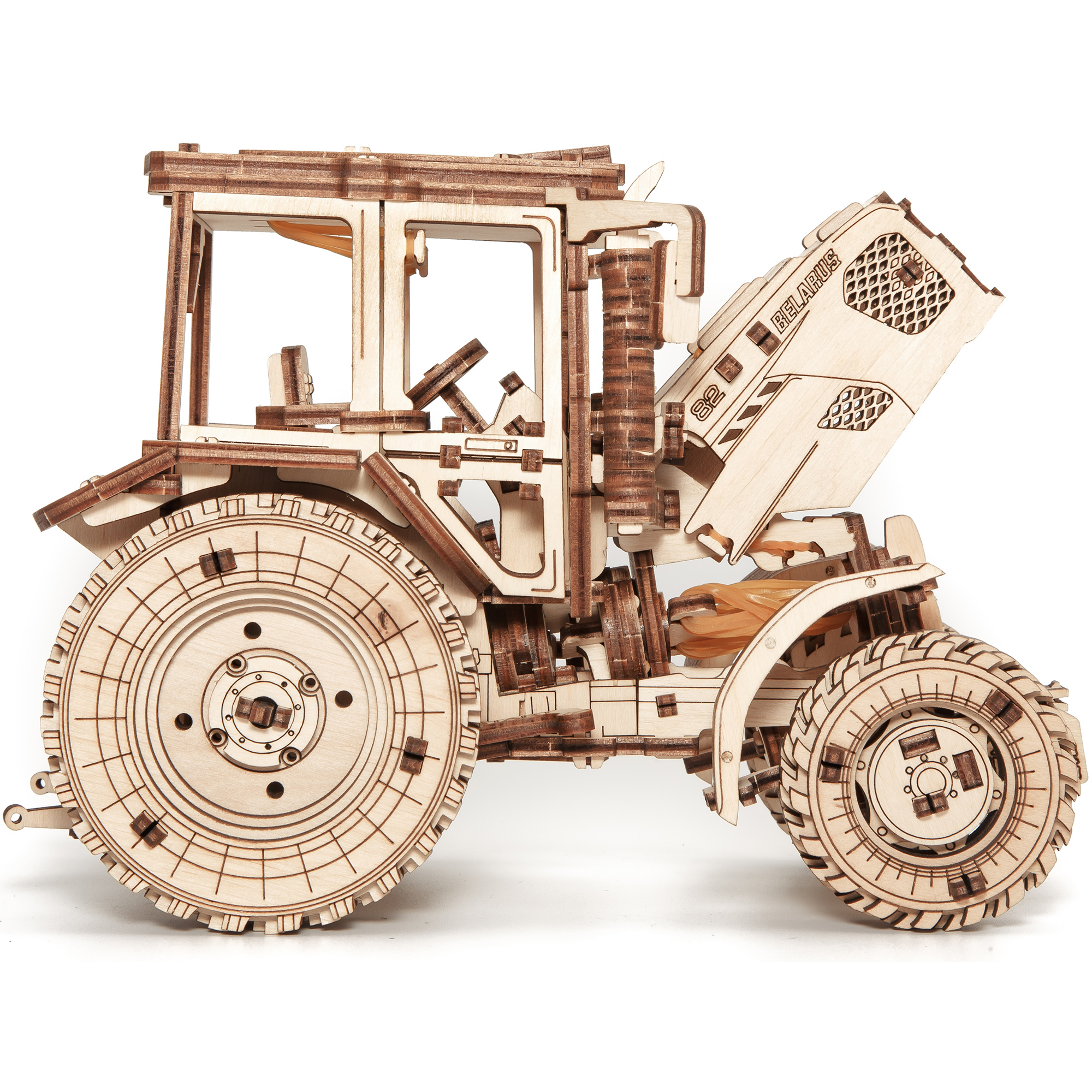 Eco Wood Art Конструктор деревянный 3D Трактор Беларус 82 etblr Фото 3.