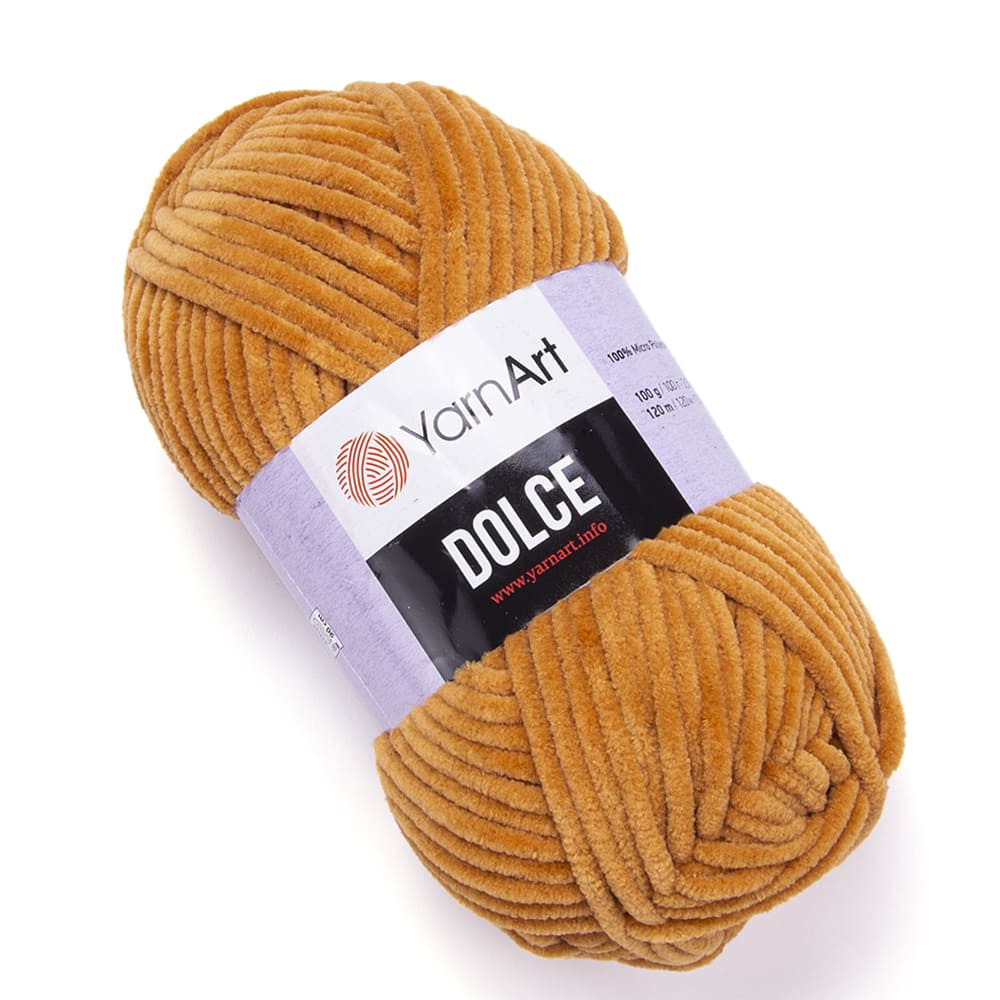 Пряжа YarnArt Dolce 100% микрополиэстер 100 г 120 м 854 шафран Фото 1.
