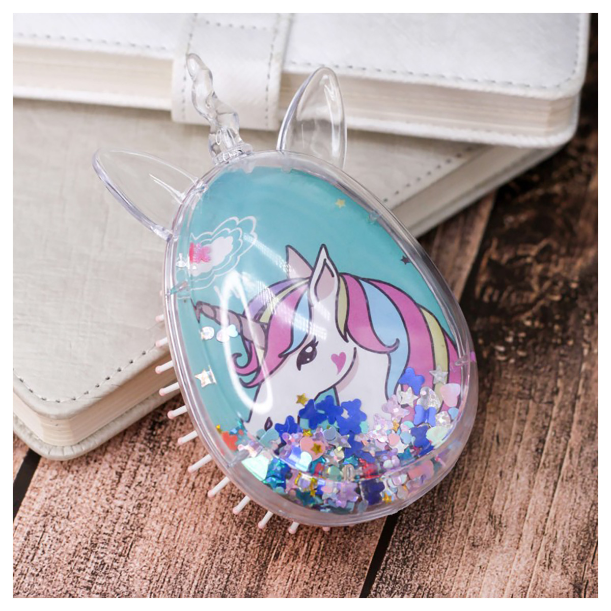 Расческа «Seqvins cloud unicorn» 5.5 х 6.8 х 14.5 см green DXS-5 Фото 4.