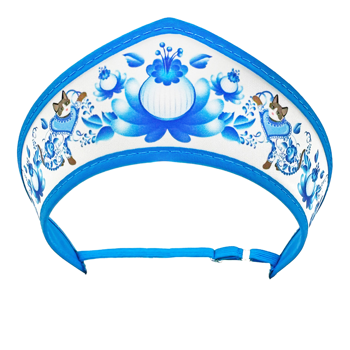 Кокошник-ободок 1 шт. русские промыслы голубой 77781 Фото 1.