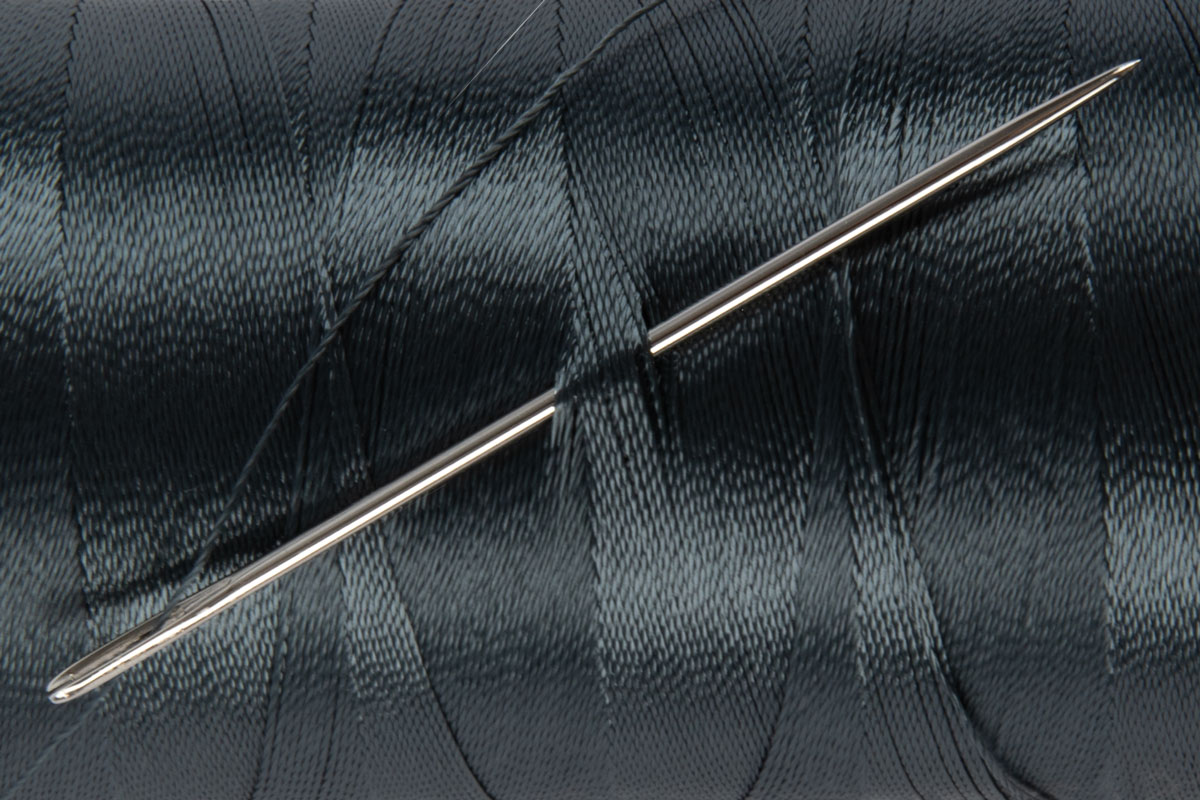 Швейные нитки (полиэстер) 210D/3 Gamma / Micron 1000 я 912 м №350 т.т.серый Фото 5.