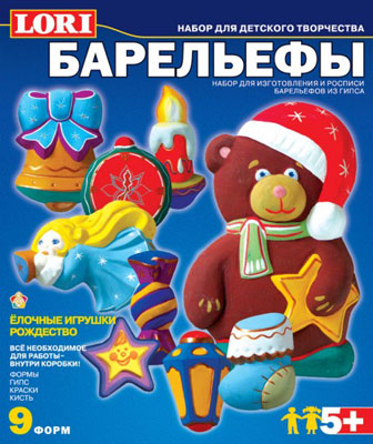 Lori Набор для отливки барельефов Елочные игрушки.Рождество Н-063 Фото 1.