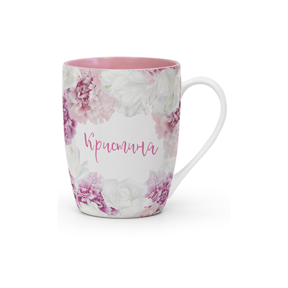 Посуда керамическая Be Happy Кружка именная FLORA 300 мл 15 х 10.8 х 10 см Кристина 45 Фото 1.