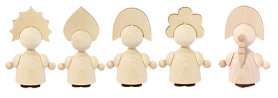 Заготовка для декорирования Mr. Carving DE-027 кукла дерево №04 Фото 2.