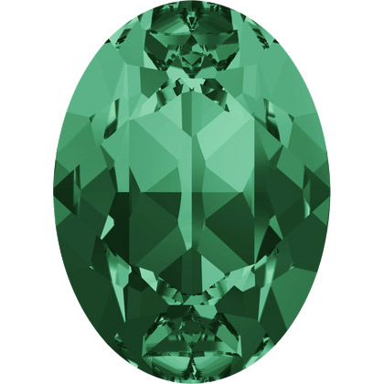 PRECIOSA 435-12-601 цветн. 8 х 6 мм стекло стразы изумруд (emerald 50730) Фото 1.