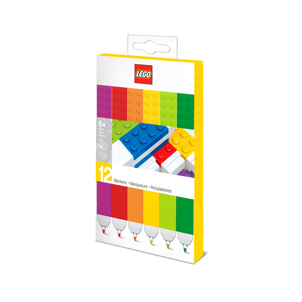 LEGO Набор цветных маркеров (12 шт) 12 цв 51644 Фото 1.