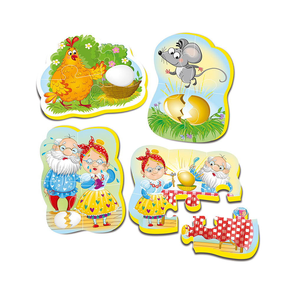 Vladi Toys Мягкие пазлы Baby puzzle 5 элемент. VT1106-61 Курочка ряба Фото 1.