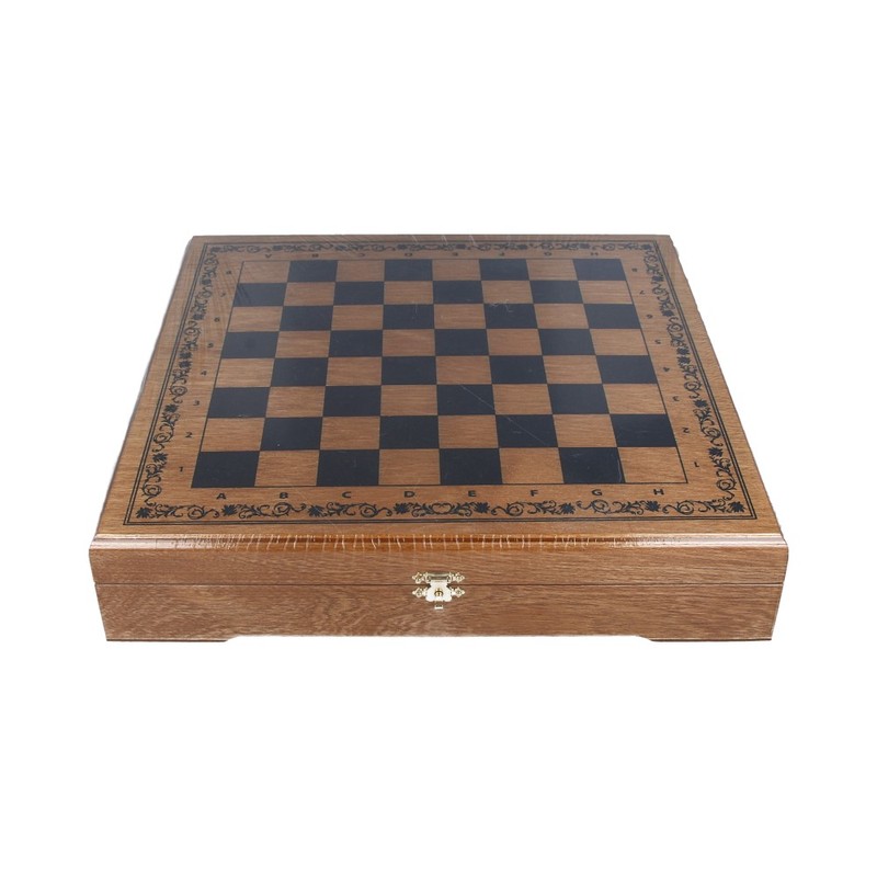 Игра настольная Ладья Шахматный ларец тонированный с крышкой-полем 1514/1 Фото 1.