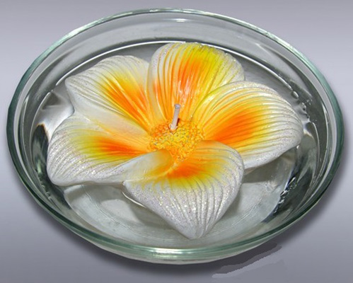 Омский Свечной Свеча Плавающая 4.5 х 1.1 см 125 г тропический цветок 3370 Фото 1.