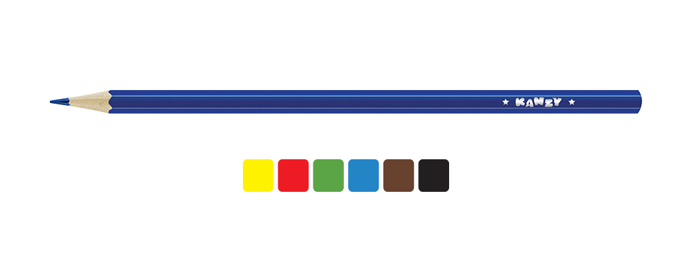 KANZY Весёлый ёжик Набор цветных карандашей CP-6006 заточенный 6 цв. . Фото 2.