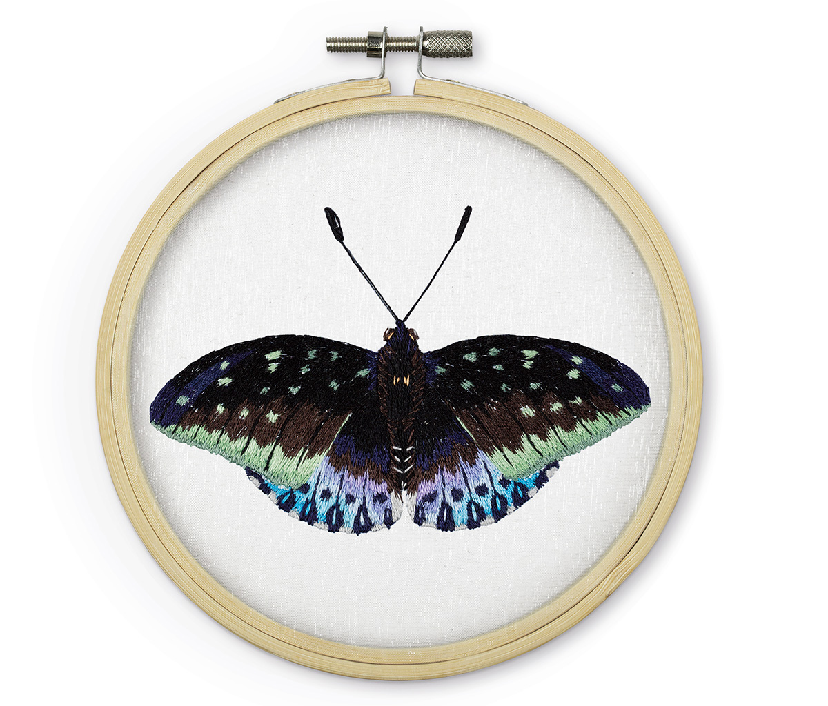 Набор для вышивания PANNA Живая картина JK-2256 Бабочка. Эрцгерцог 13 х 13 см Фото 1.