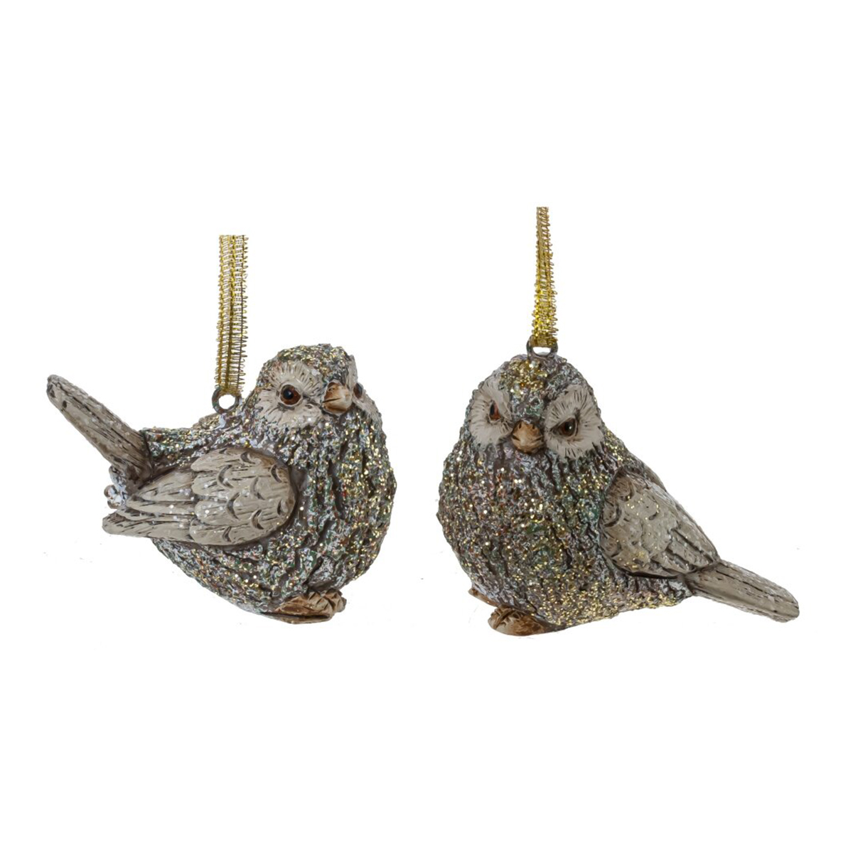 812568 Изделие декоративное подвесное Птичка 6 х 4 х 5 см Бежевый, Серый Фото 1.