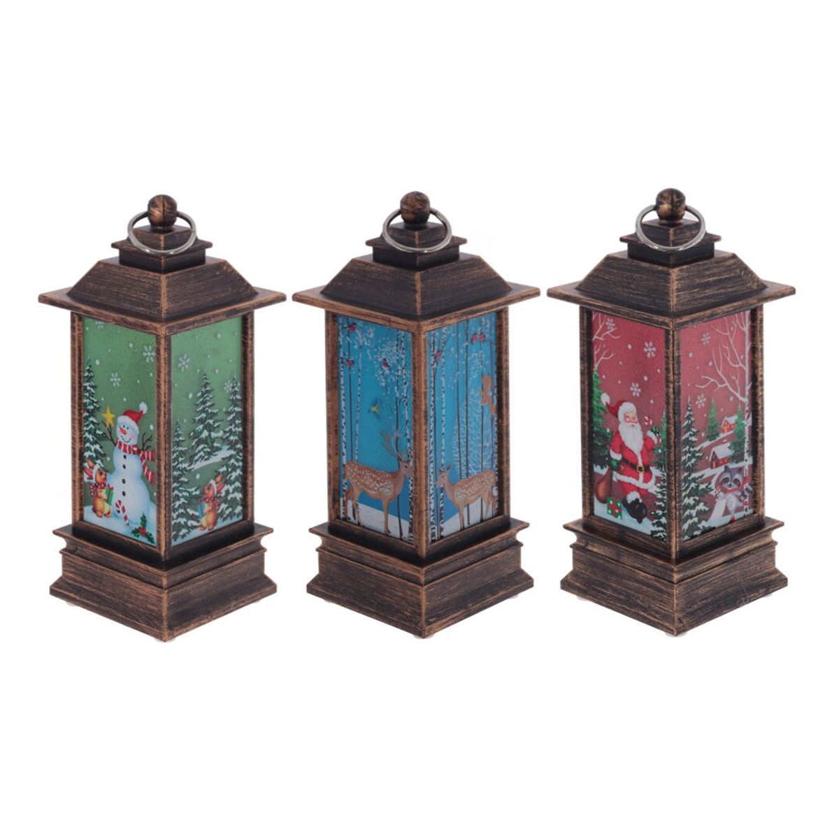 812893 Изделие декоративное Фонарь 5 х 5 х 12.5 см Коричневый Фото 1.