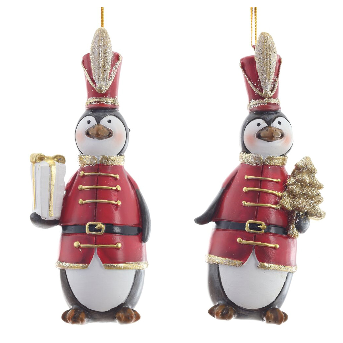 824906 Фигурка декоративная подвесная Пингвин 5 х 4.5 х 12 см Красный Фото 1.