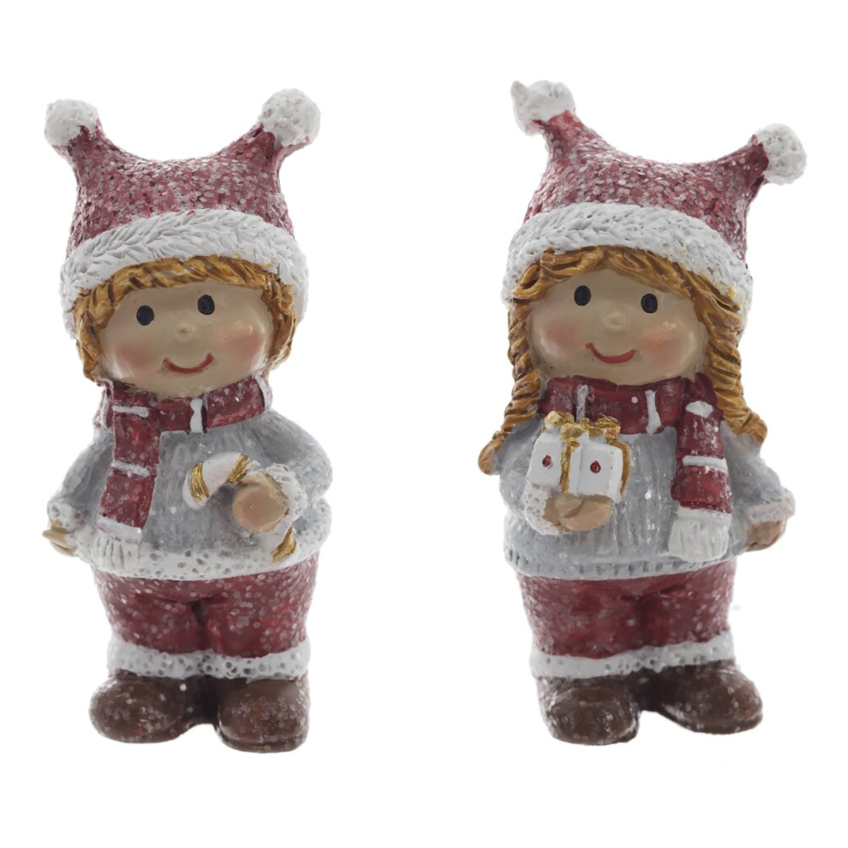 825047 Фигурка декоративная Дети 2 х 2.5 х 6 см Красный Фото 1.