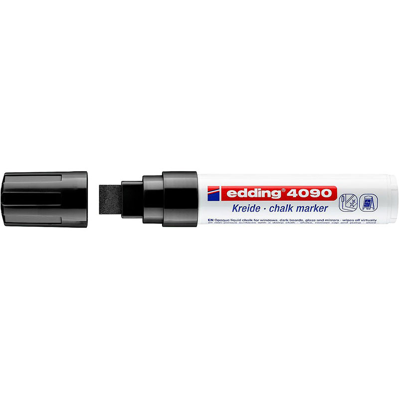 Edding Меловой маркер для окон смываемый E-4090 1 4-15 мм перо клиновидное E-4090 1 черный Фото 1.