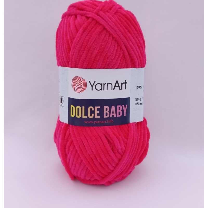 Пряжа YarnArt Dolce Baby 100% микрополиэстер 50 г 85 м 759 малиновый Фото 1.
