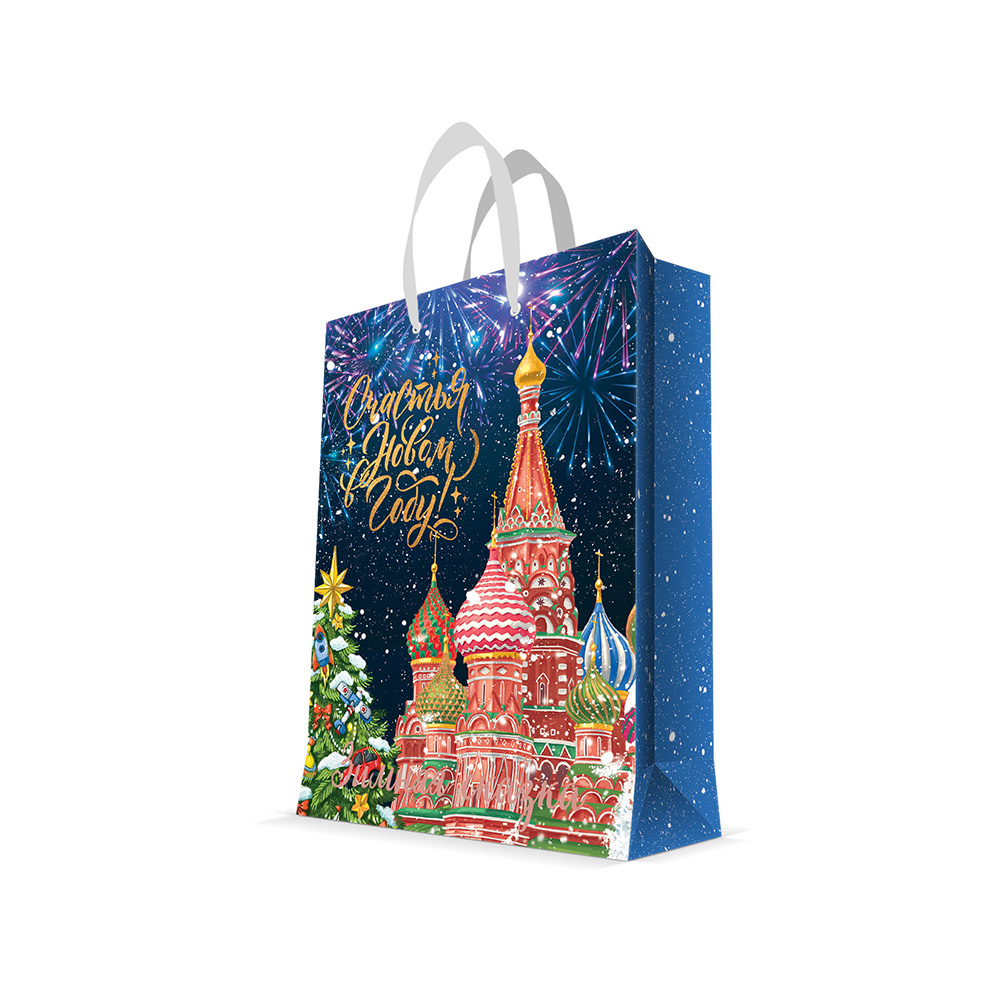 Феникс-Презент Бумажный пакет с ламинацией 140 г/кв.м 26 х 32.4 х 12.7 см 86242 Фото 1.