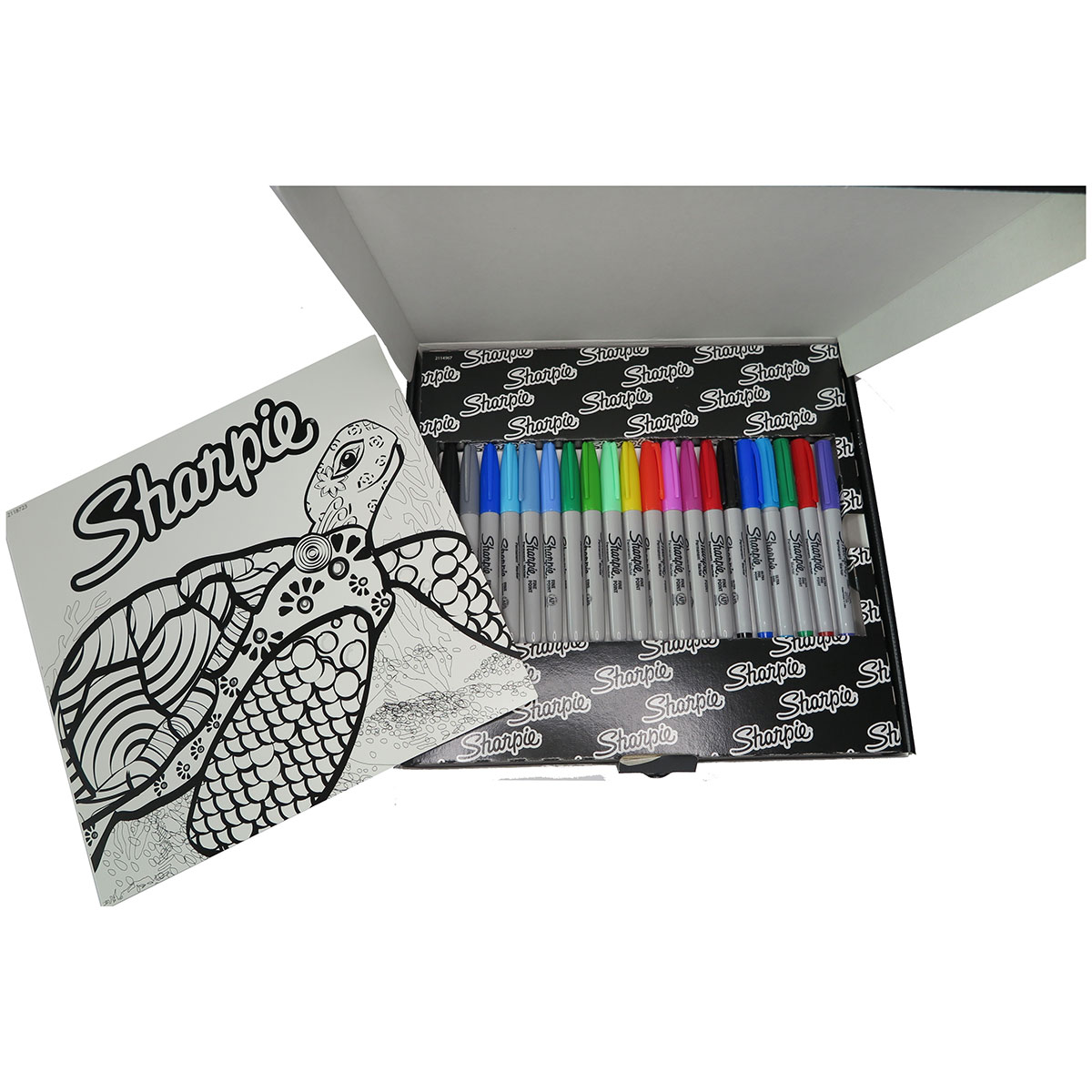 SHARPIE Набор перманентных маркеров SHARPIE Черепаха, цвета в ассортименте, в упаковке 20 шт.. 14 с линией письма 2мм и 6 с линией письма 0.35мм. 2115767 Фото 2.