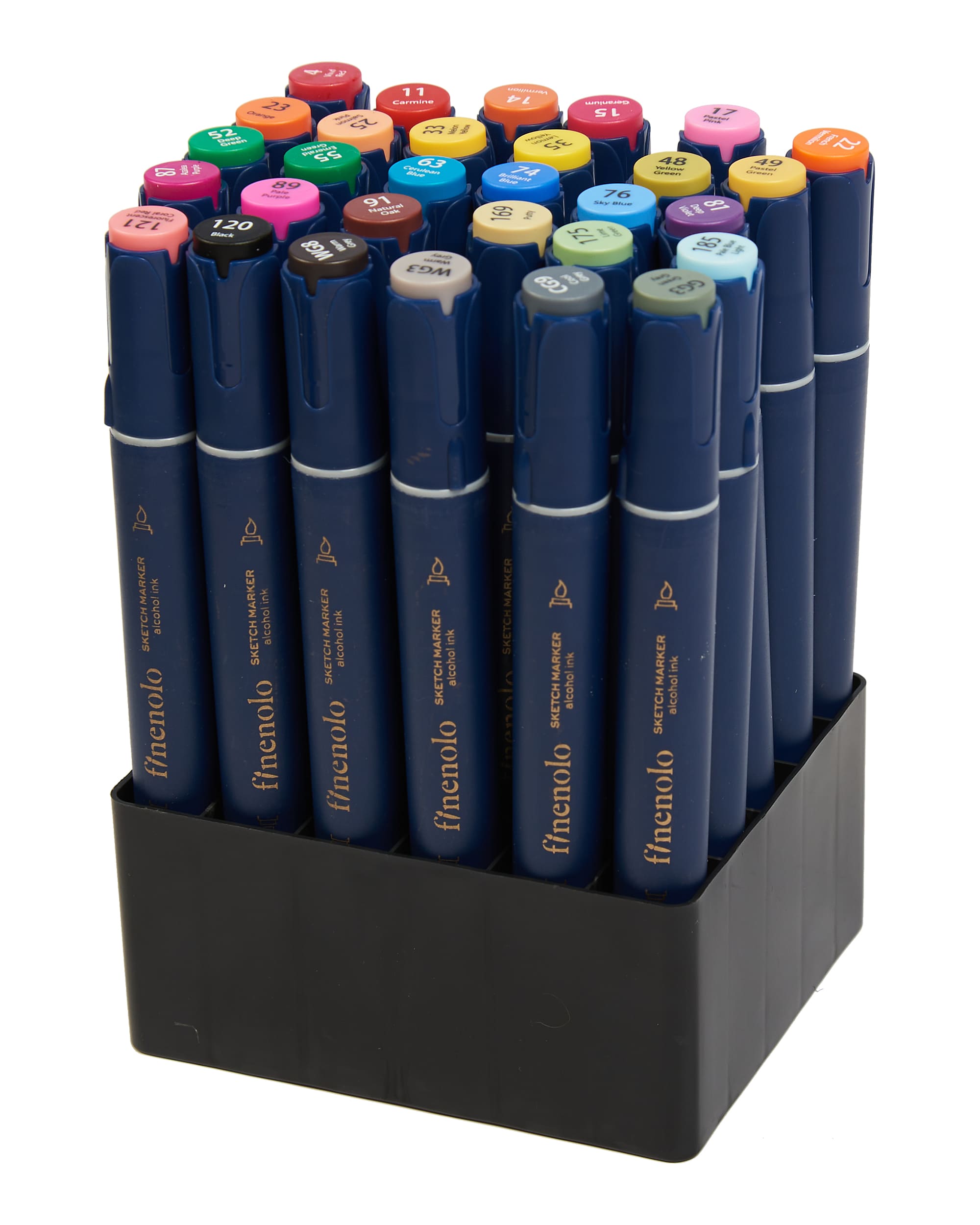 "Finenolo" Набор спиртовых маркеров C184-30 30 цв. кисть/перо скошенное ...