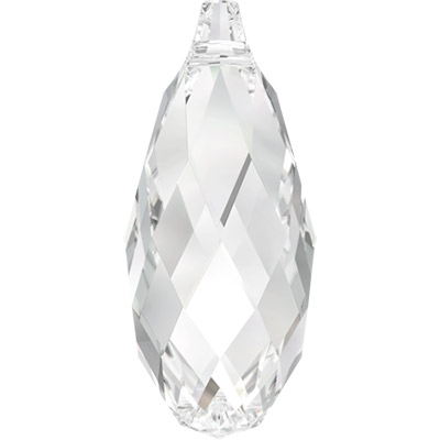 6010 Подвеска Crystal 11 х 5.5 мм кристалл в пакете белый (Crystal) Фото 1.