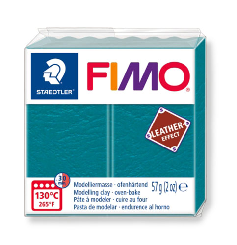 FIMO Leather-Effect полимерная глина 57 г 8010-369 голубая лагуна Фото 1.