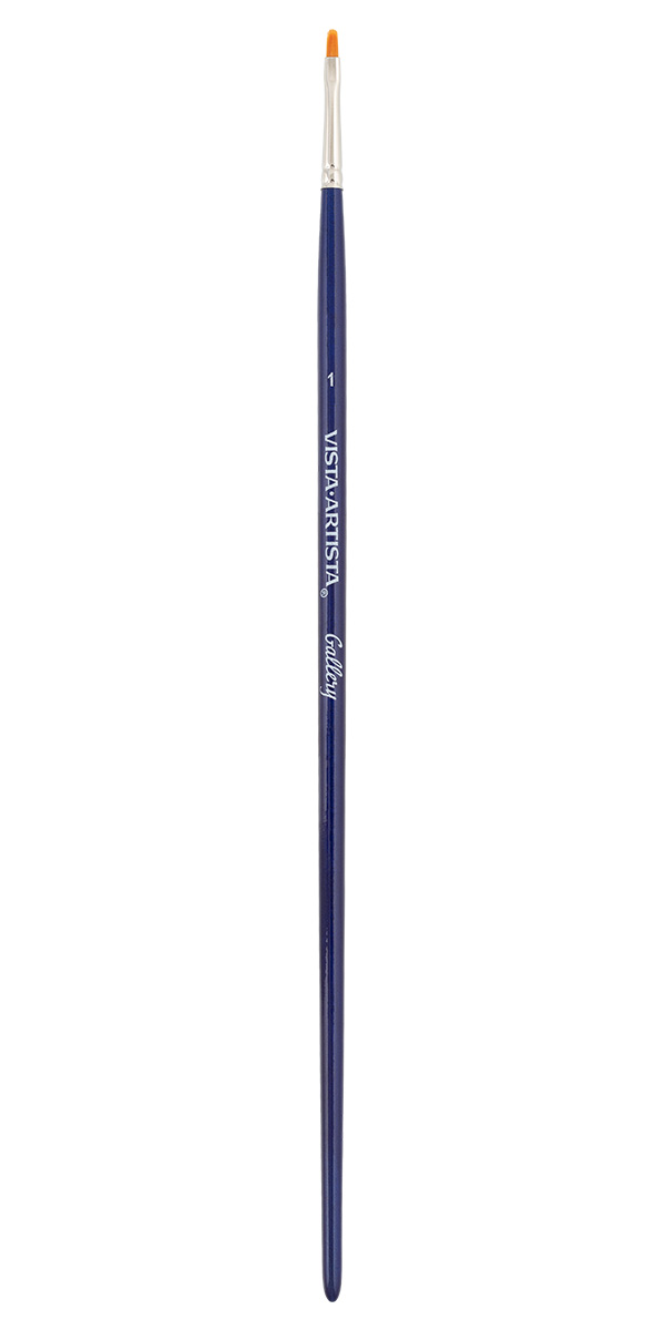 Кисть синтетика VISTA-ARTISTA Gallery 50113-01 овальная длинная ручка №01 Фото 1.