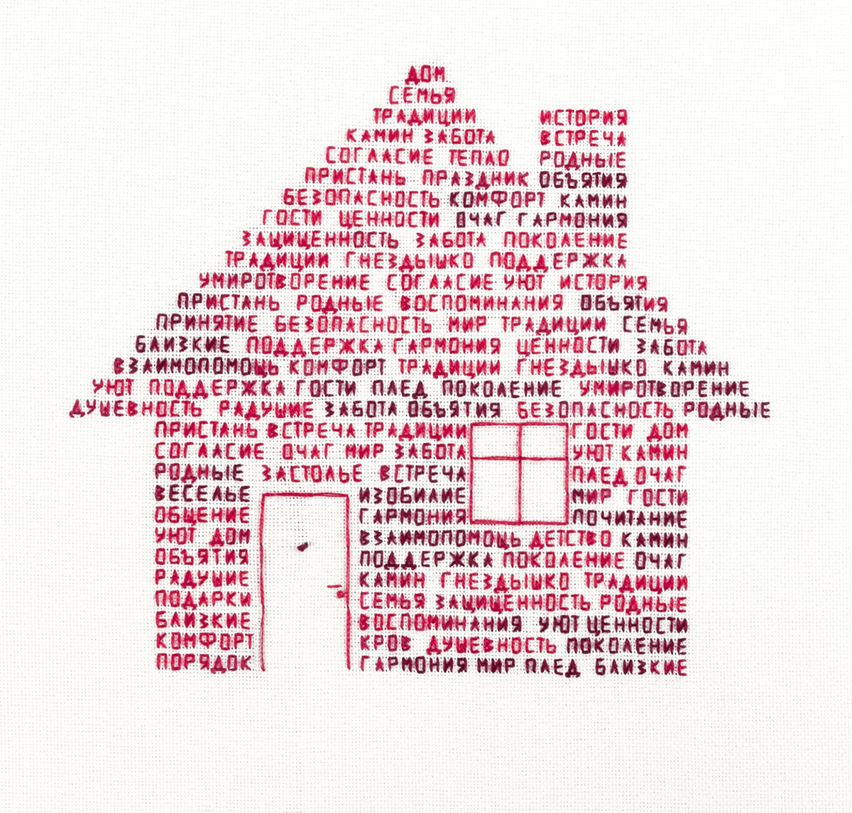 Набор для вышивания PANNA SO-7552 Дом из слов 21.5 х 19 см Фото 1.