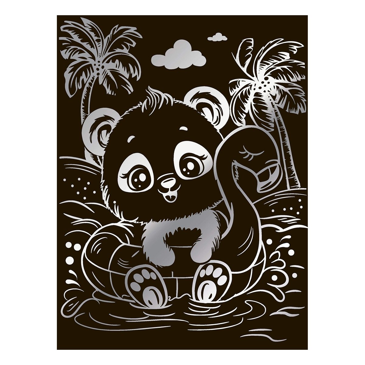 Lori Гравюра 21.5 х 27.5 см Пандочка на острове серебро Гр-771 Фото 4.