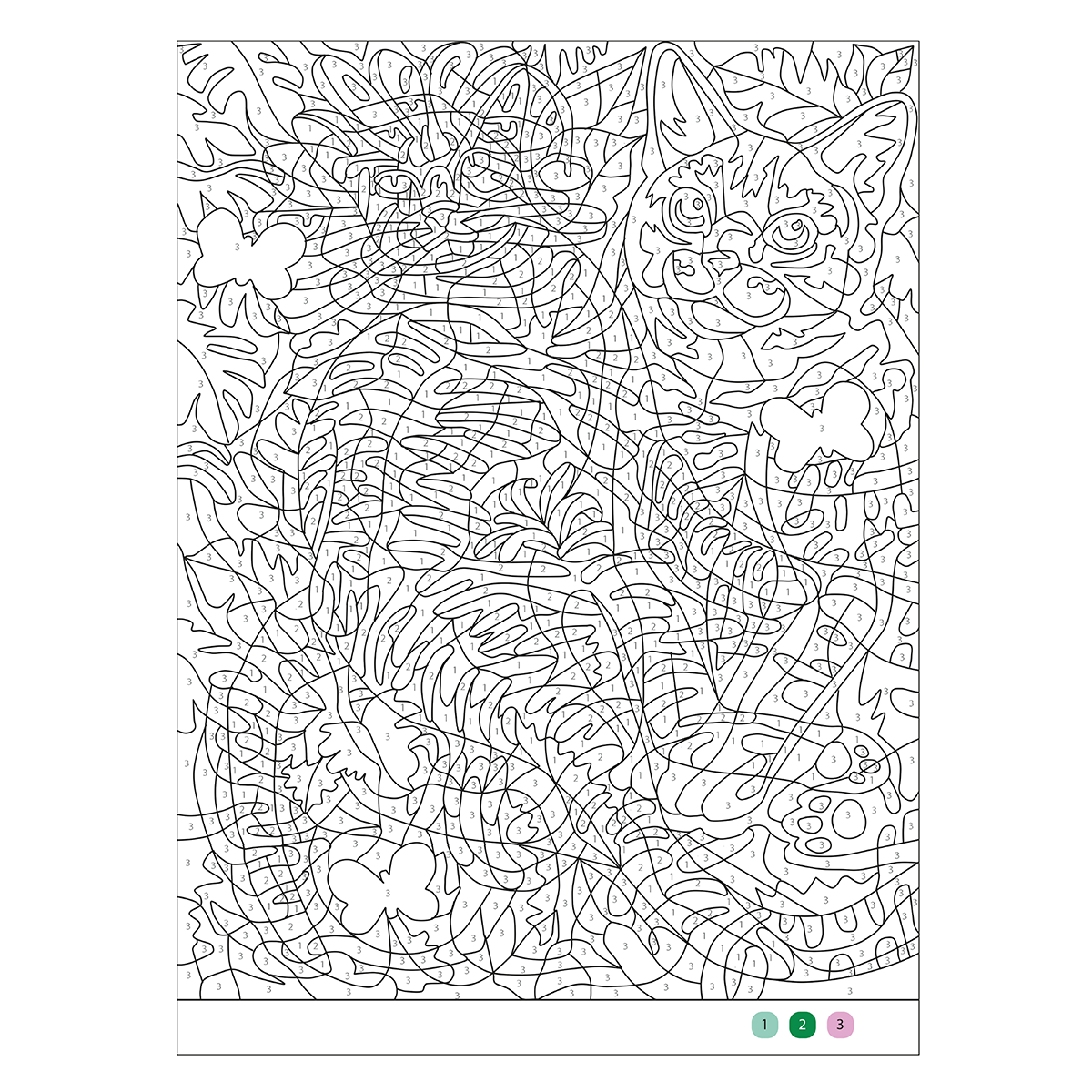 МОЗАИКА kids Раскрась по номерам Цветовой код Коты и кошки МС14601 Фото 5.