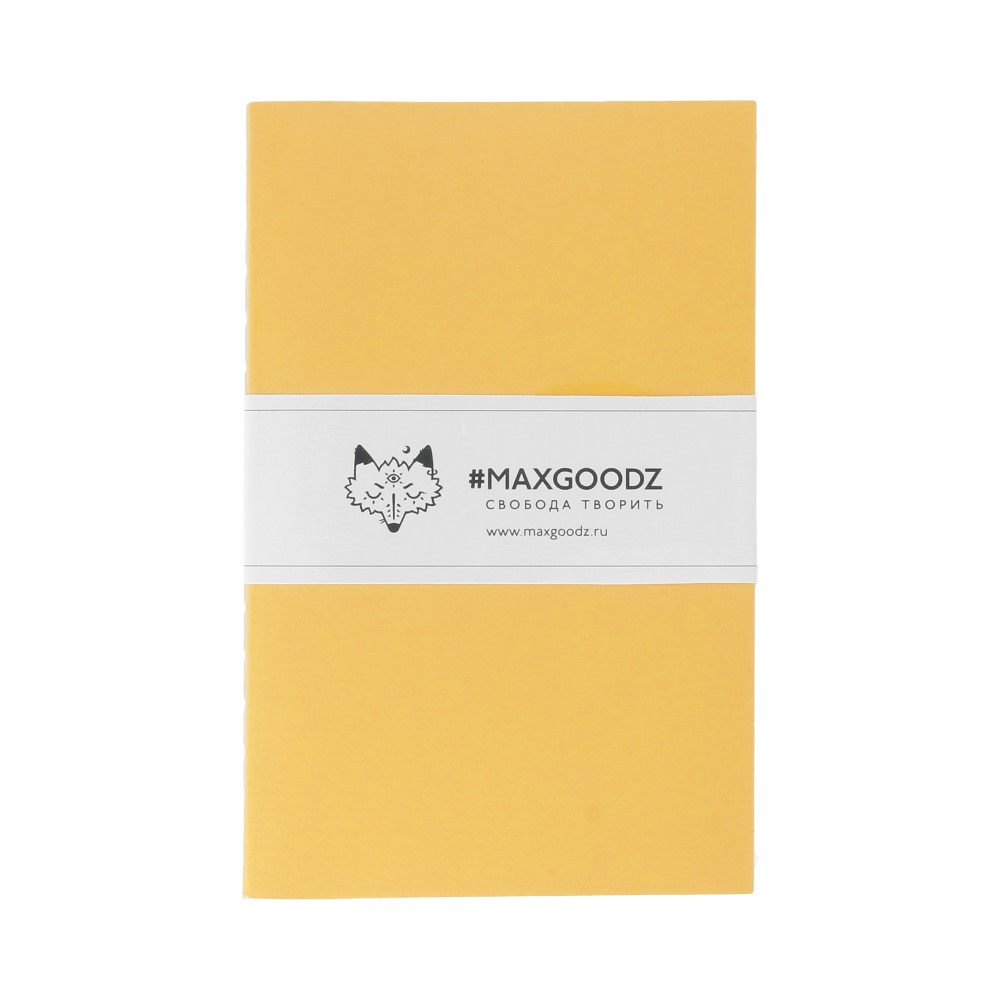 Maxgoodz Скетчбук Poket A6 100 г/м2 14 х 9 см сшивка 32 л. Желтый Фото 1.