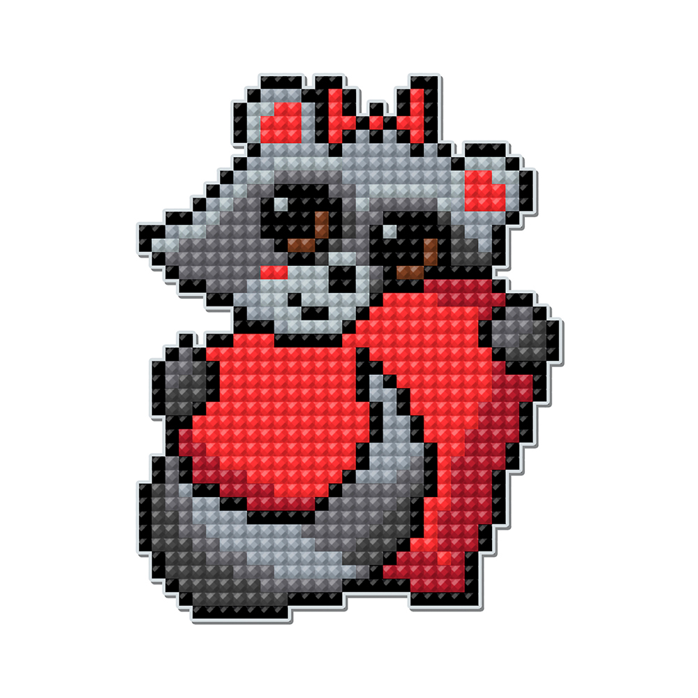 Pixel Boom РВ-0040 Мини-мозаика на магните Милаха-енот 9.8 х 10 см Фото 1.