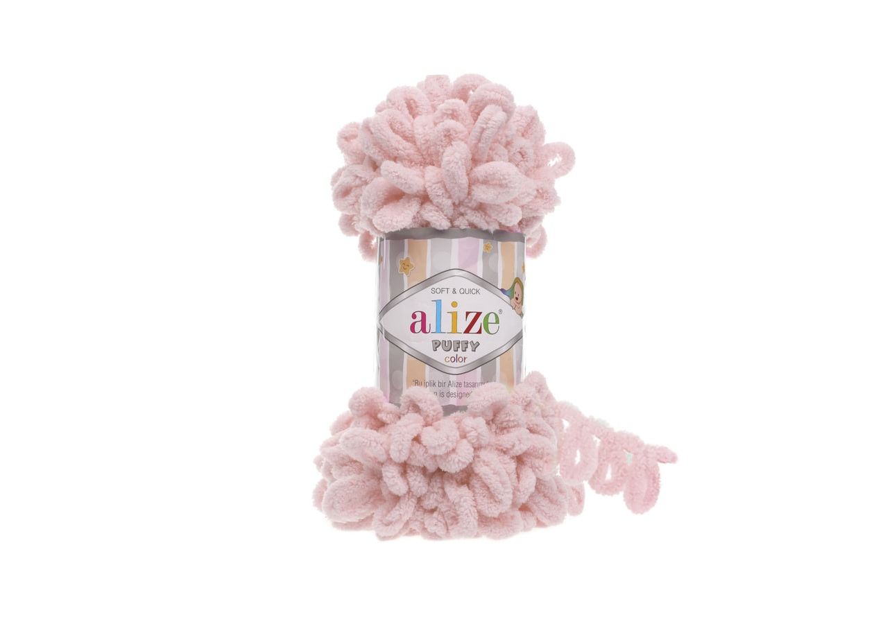 Пряжа Alize Puffy 100% микрополиэстер 100 г 9.5 м 161 пудра Фото 1.