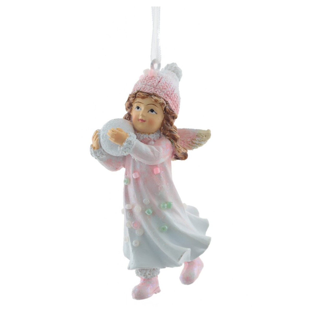 Изделие декоративное подвесное Девочка 4.5 х 4 х 8 см Розовый 763358 Фото 3.