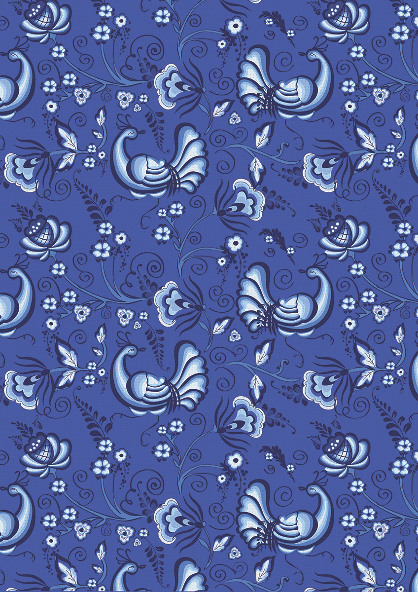 Ткань для пэчворка PEPPY ЛАЗУРНОЕ ЧУДО 50 x 55 см 110 г/кв.м 100% хлопок ЛЧ-09 синий Фото 1.